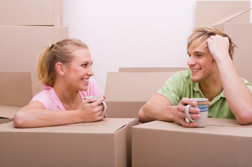 Moving van ready for a residential move in Acton
