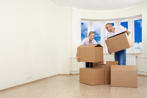 Local office relocation team working in Acton streets