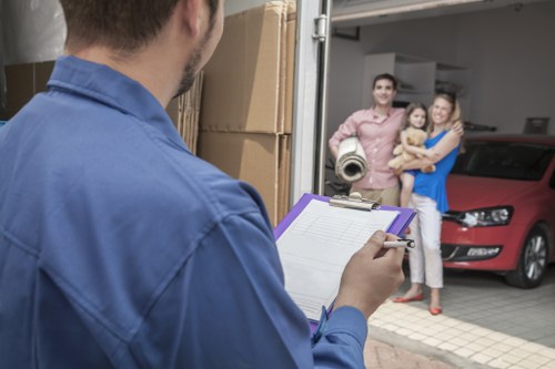 Small business office move support in Acton with desks and files being prepared