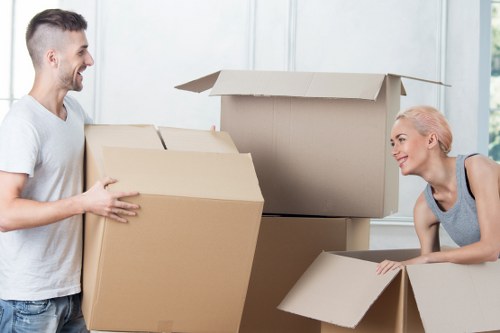 Business relocation items prepared for transport in Acton