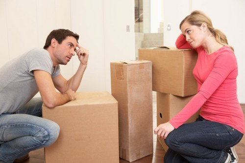 Removals van loading for a residential move in Acton