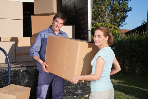 Commercial man with van removals for businesses in Acton